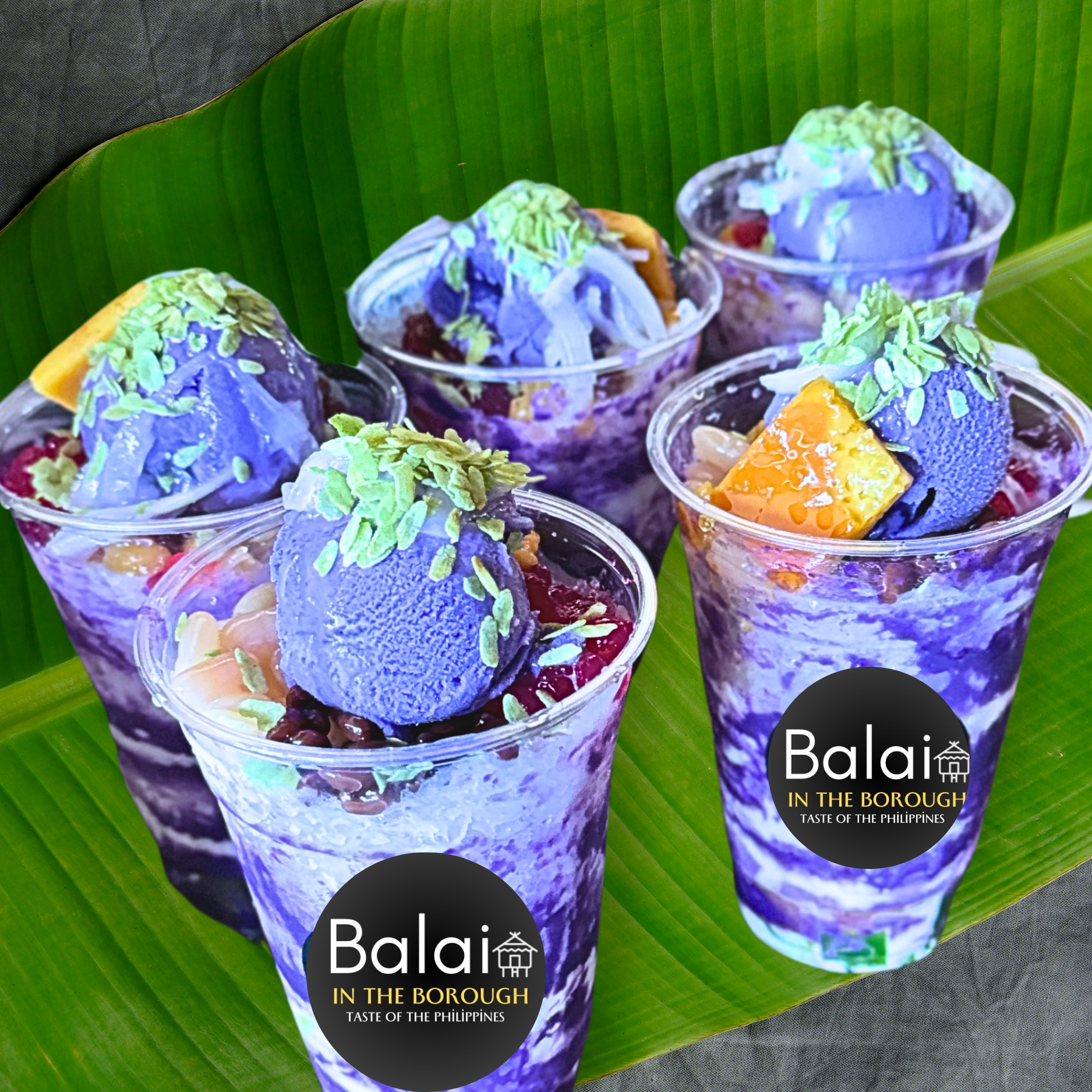 Halo-Halo (Single) - Filipino shaved ice dessert with sweet beans, fruits, and ice cream